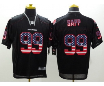 Nike Tampa Bay Buccaneers #99 Warren Sapp 2014 USA Flag Fashion Black Elite Jersey