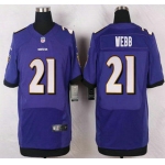 Baltimore Ravens #21 Lardarius Webb Purple Team Color NFL Nike Elite Jersey