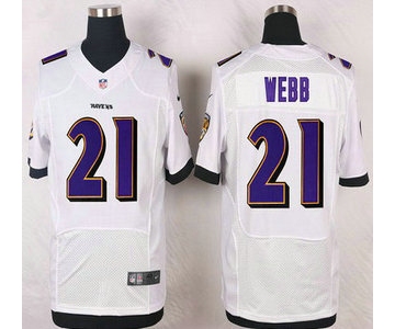 Baltimore Ravens #21 Lardarius Webb White Road NFL Nike Elite Jersey