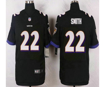 Baltimore Ravens #22 Jimmy Smith Black Alternate NFL Nike Elite Jersey