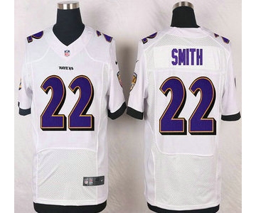 Baltimore Ravens #22 Jimmy Smith White Road NFL Nike Elite Jersey