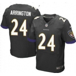 Baltimore Ravens #24 Kyle Arrington Black Alternate NFL Nike Elite Jersey