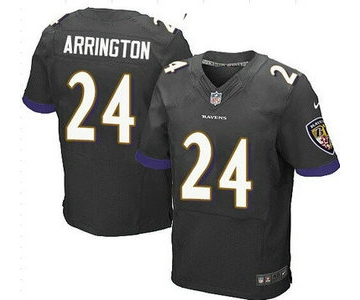 Baltimore Ravens #24 Kyle Arrington Black Alternate NFL Nike Elite Jersey