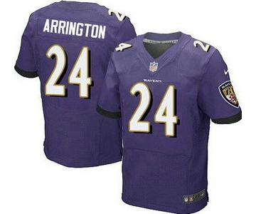 Baltimore Ravens #24 Kyle Arrington Purple Team Color NFL Nike Elite Jersey