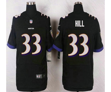 Baltimore Ravens #33 Will Hill Black Alternate NFL Nike Elite Jersey