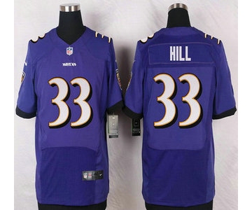 Baltimore Ravens #33 Will Hill Purple Team Color NFL Nike Elite Jersey