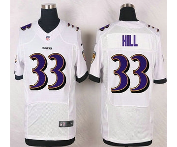 Baltimore Ravens #33 Will Hill White Road NFL Nike Elite Jersey