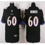 Baltimore Ravens #60 Eugene Monroe Black Alternate NFL Nike Elite Jersey