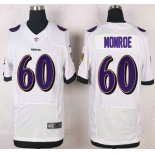 Baltimore Ravens #60 Eugene Monroe White Road NFL Nike Elite Jersey