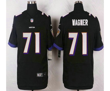 Baltimore Ravens #71 Rick Wagner Black Alternate NFL Nike Elite Jersey