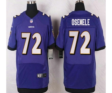 Baltimore Ravens #72 Kelechi Osemele Purple Team Color NFL Nike Elite Jersey