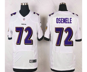 Baltimore Ravens #72 Kelechi Osemele White Road NFL Nike Elite Jersey