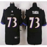 Baltimore Ravens #73 Marshal Yanda Black Alternate NFL Nike Elite Jersey