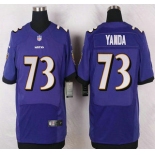 Baltimore Ravens #73 Marshal Yanda Purple Team Color NFL Nike Elite Jersey