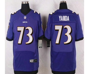 Baltimore Ravens #73 Marshal Yanda Purple Team Color NFL Nike Elite Jersey