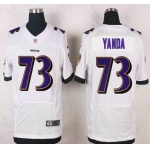 Baltimore Ravens #73 Marshal Yanda White Road NFL Nike Elite Jersey