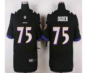 Baltimore Ravens #75 Jonathan Ogden Black Retired Player NFL Nike Elite Jersey