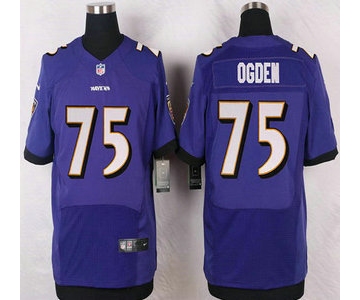 Baltimore Ravens #75 Jonathan Ogden Purple Retired Player NFL Nike Elite Jersey