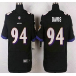 Baltimore Ravens #94 Carl Davis Black Alternate NFL Nike Elite Jersey