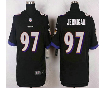 Baltimore Ravens #97 Timmy Jernigan Black Alternate NFL Nike Elite Jersey