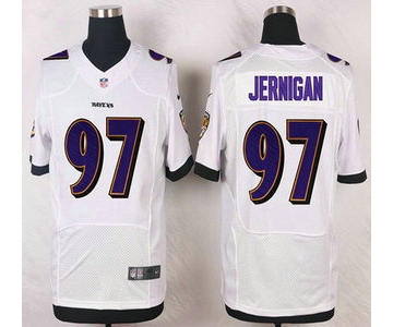 Baltimore Ravens #97 Timmy Jernigan White Road NFL Nike Elite Jersey