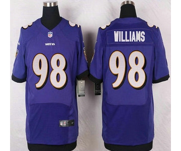 Baltimore Ravens #98 Brandon Williams Purple Team Color NFL Nike Elite Jersey