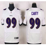 Baltimore Ravens #99 Chris Canty White Road NFL Nike Elite Jersey