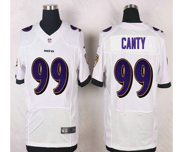 Baltimore Ravens #99 Chris Canty White Road NFL Nike Elite Jersey