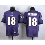 Men's Baltimore Ravens #18 Breshad Perriman Nike Purple Elite Jersey