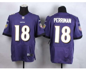 Men's Baltimore Ravens #18 Breshad Perriman Nike Purple Elite Jersey