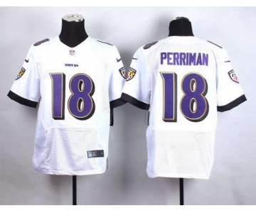 Men's Baltimore Ravens #18 Breshad Perriman Nike White Elite Jersey