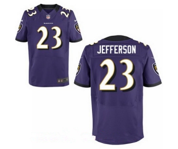 Men's Baltimore Ravens #23 Tony Jefferson Purple Team Color Stitched NFL Nike Elite Jersey