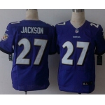 Men's Baltimore Ravens #27 Asa Jackson 2013 Nike Purple Elite Jersey