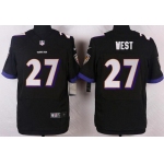Men's Baltimore Ravens #27 Terrance West Black Alternate NFL Nike Elite Jersey