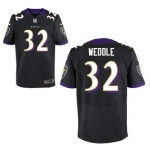 Men's Baltimore Ravens #32 Eric Weddle Black Alternate NFL Nike Elite Jersey