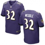 Men's Baltimore Ravens #32 Eric Weddle Purple Team Color NFL Nike Elite Jersey