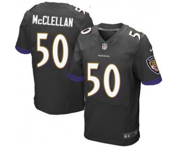 Men's Baltimore Ravens #50 Albert McClellan Black Alternate NFL Nike Elite Jersey