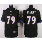 Men's Baltimore Ravens #79 Ronnie Stanley Black Alternate Stitched NFL Nike Elite Jersey