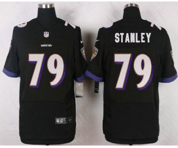 Men's Baltimore Ravens #79 Ronnie Stanley Black Alternate Stitched NFL Nike Elite Jersey