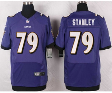 Men's Baltimore Ravens #79 Ronnie Stanley Purple Team Color Stitched NFL Nike Elite Jersey