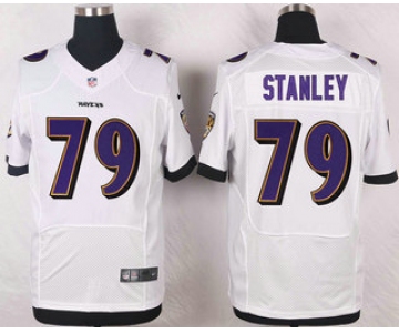 Men's Baltimore Ravens #79 Ronnie Stanley White Road Stitched NFL Nike Elite Jersey