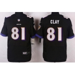 Men's Baltimore Ravens #81 Kaelin Clay Black Alternate NFL Nike Elite Jersey