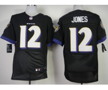 Nike Baltimore Ravens #12 Jacoby Jones 2013 Black Elite Jersey