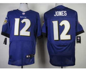 Nike Baltimore Ravens #12 Jacoby Jones 2013 Purple Elite Jersey