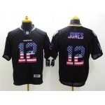 Nike Baltimore Ravens #12 Jacoby Jones 2014 USA Flag Fashion Black Elite Jersey