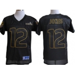 Nike Baltimore Ravens #12 Jacoby Jones Super Bowl XLVII Champions Black Elite Jersey