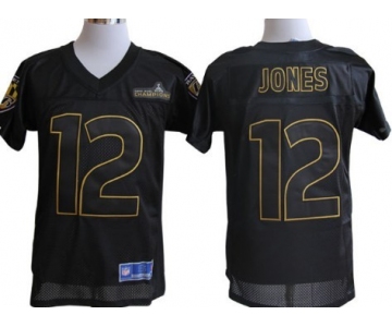 Nike Baltimore Ravens #12 Jacoby Jones Super Bowl XLVII Champions Black Elite Jersey