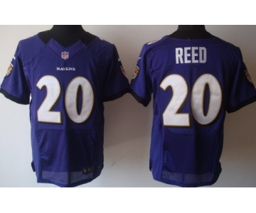 Nike Baltimore Ravens #20 Rd Reed Purple Elite Jersey