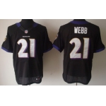 Nike Baltimore Ravens #21 Lardarius Webb Black Elite Jersey