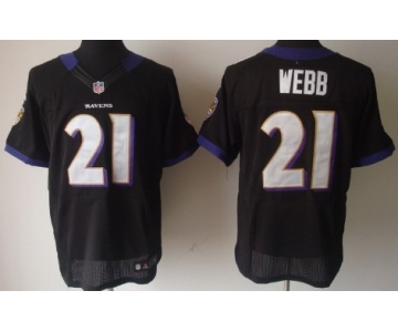 Nike Baltimore Ravens #21 Lardarius Webb Black Elite Jersey